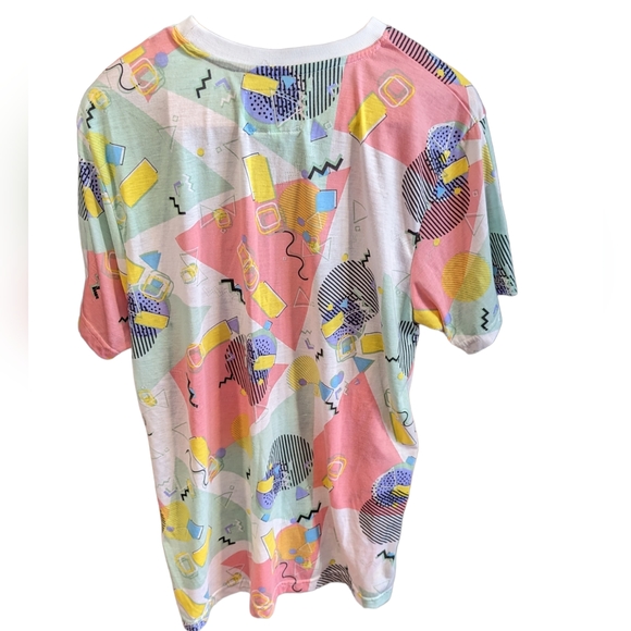 Drill Clothing Co. Oh Snap 1980s Pastel Party Triangle T Shirt Size XL - Picture 3 of 6